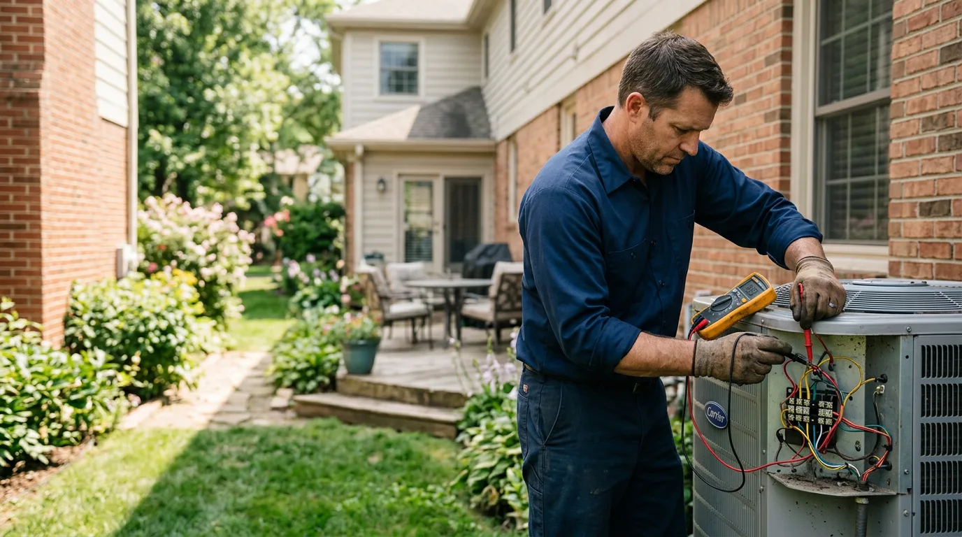 HVAC technician working near Overbrook, OK
